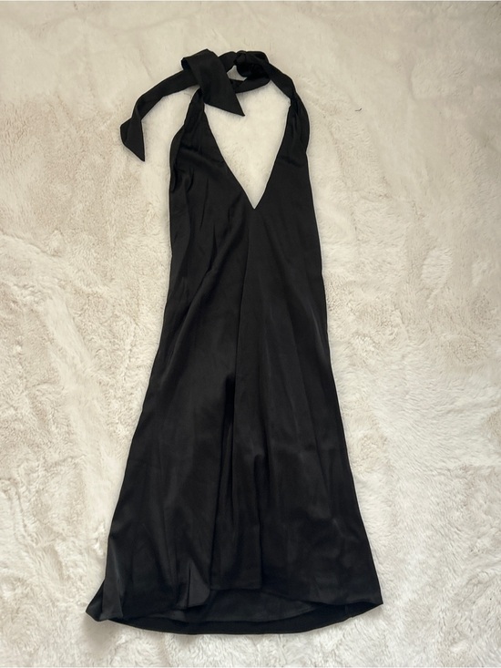 Hello Molly Dresses & Skirts - Hello Molly Black One-Shoulder Halter Midi Dress